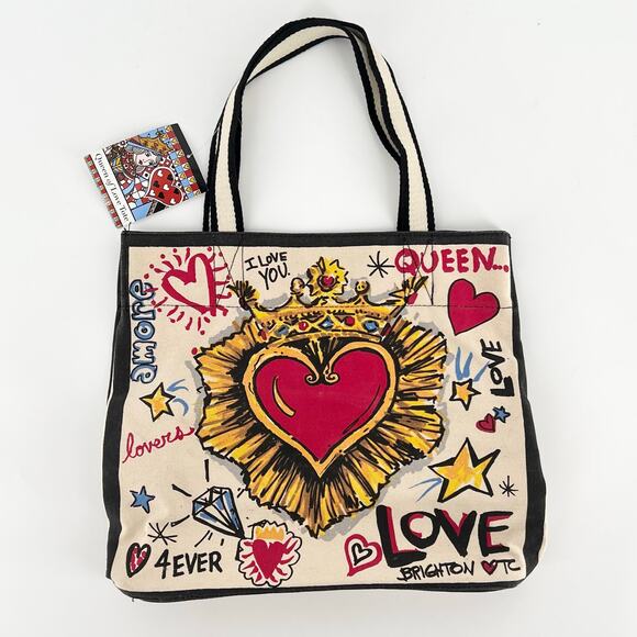 Brighton Queen of Love canvas tote bag NWT - Picture 2 of 10